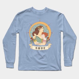 Mother and Child Art Nouveau Long Sleeve T-Shirt